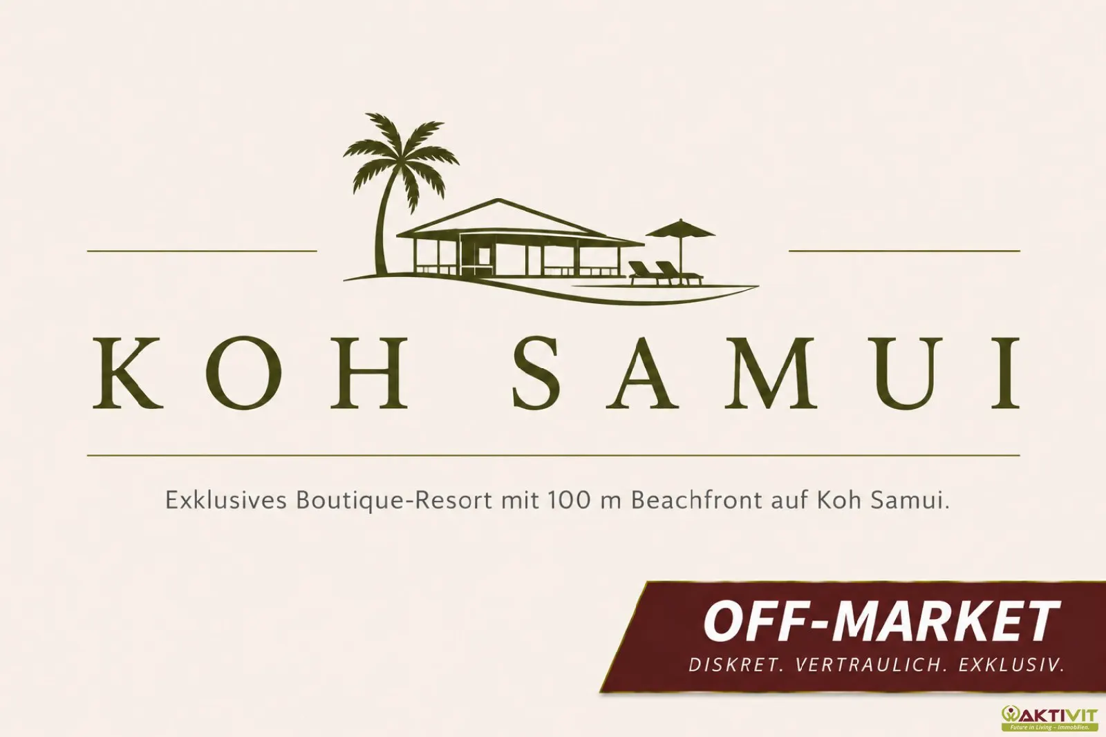 Exklusives Boutique-Resort mit 100 m Beachfront in Thailand - Koh Samui.